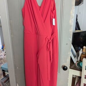 London Style Red Jumpsuit